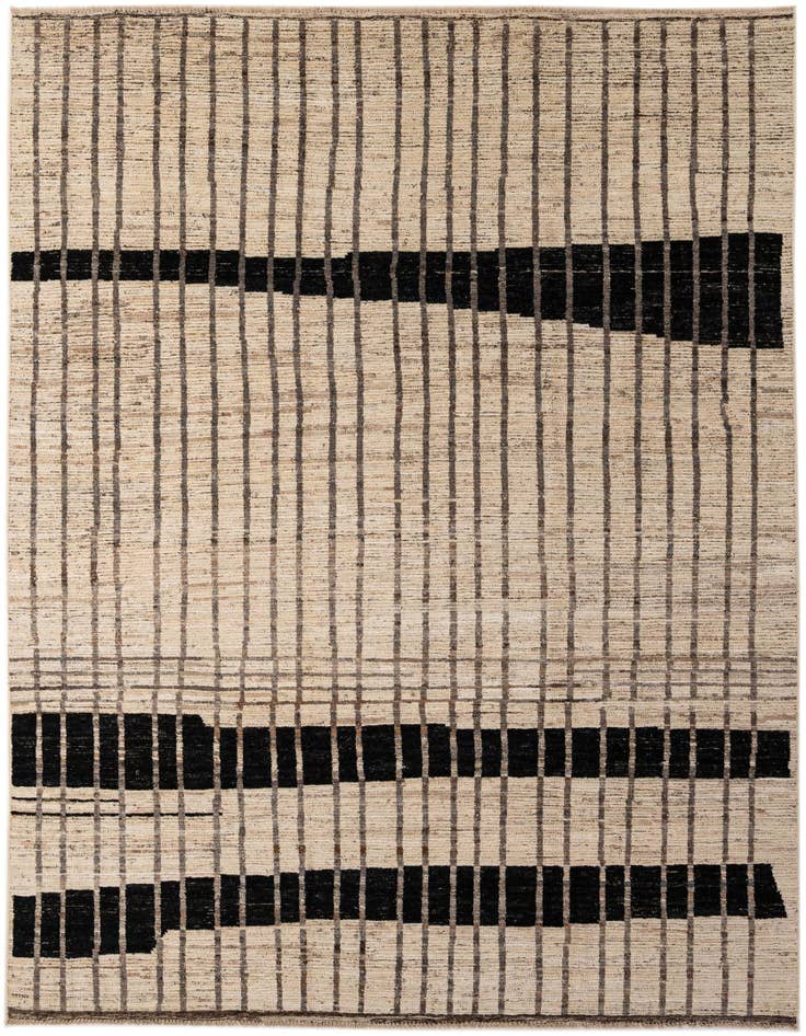 Detail image of 8' 3 x 9' 10 Hand Knotted Moroccan Wool Rug