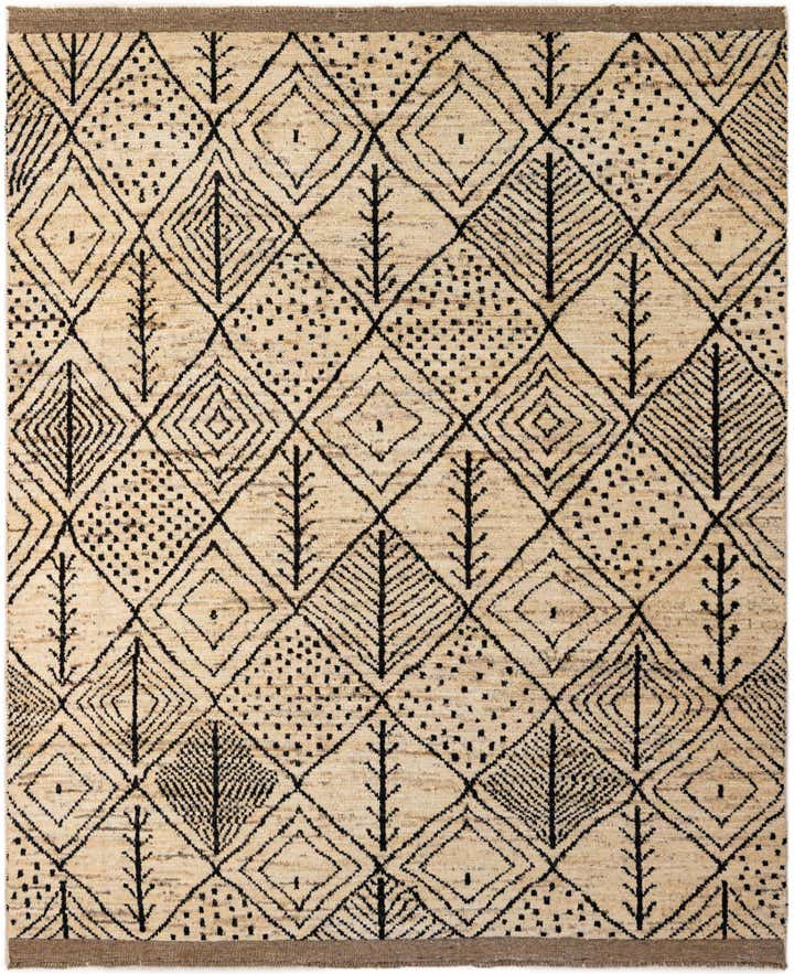 8' 3 x 9' 9 Hand Knotted Moroccan Wool Rug