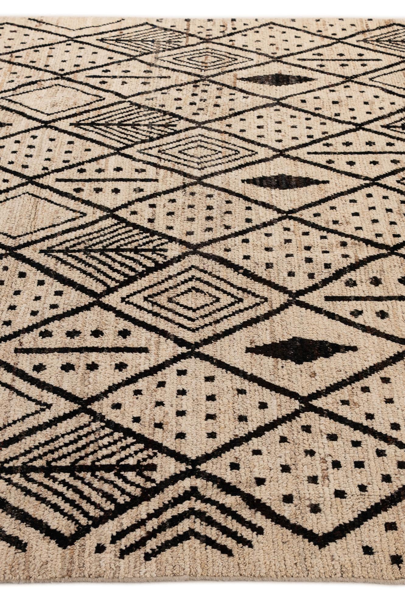 8' 6 x 9' 11 Hand Knotted Moroccan Wool Rug