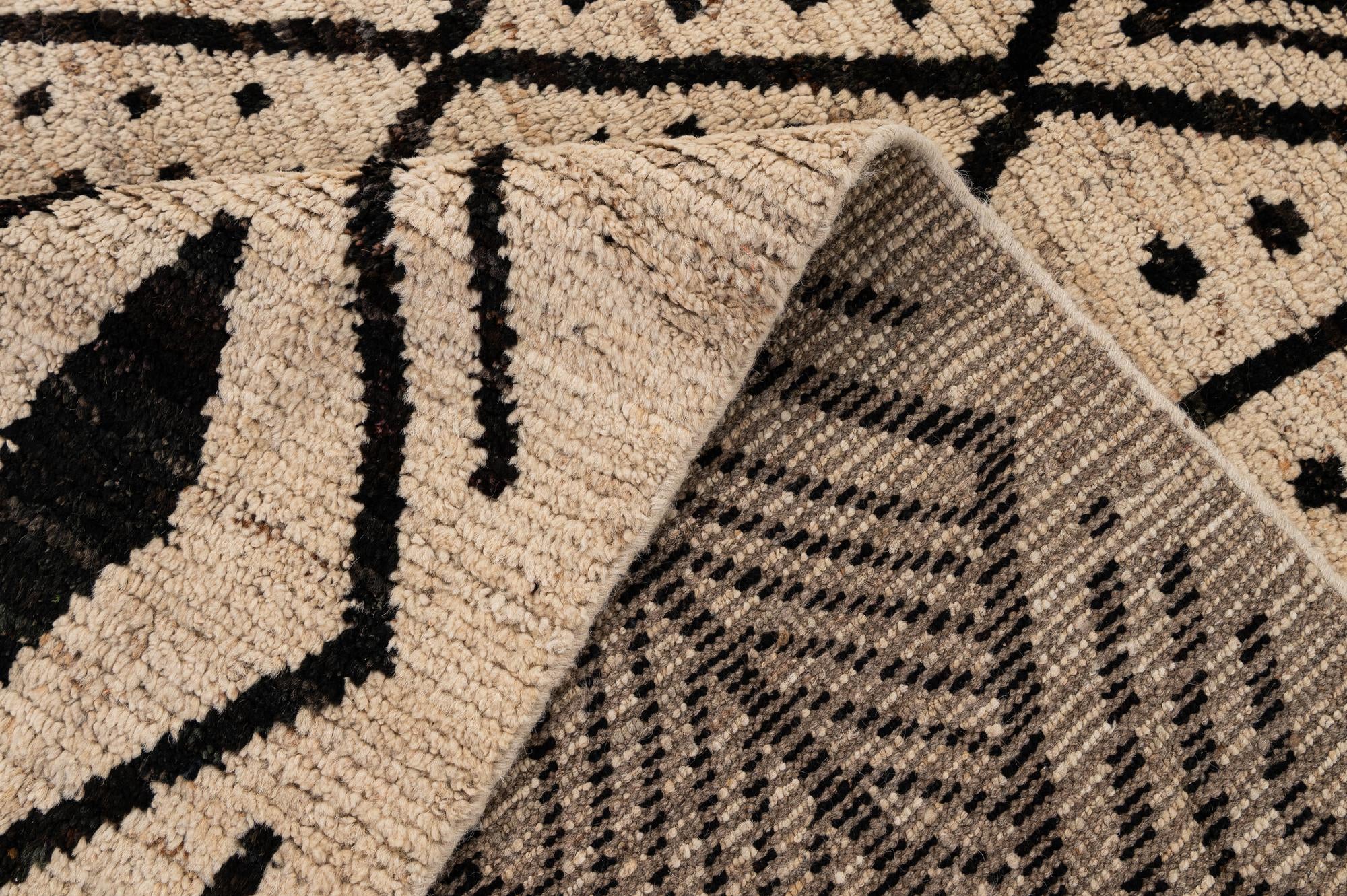 8' 6 x 9' 11 Hand Knotted Moroccan Wool Rug