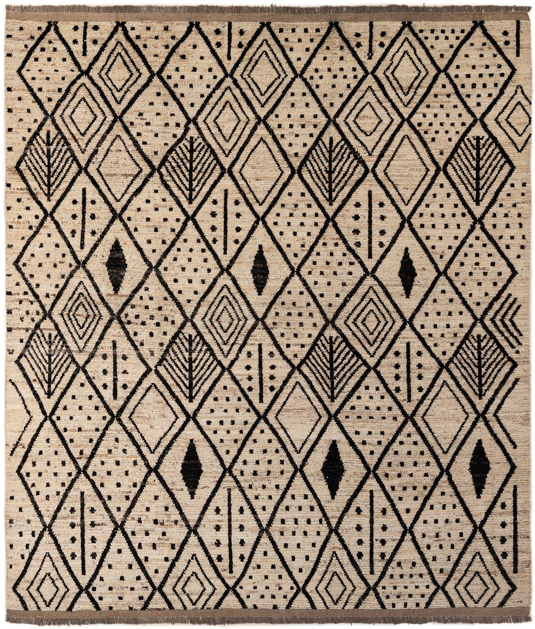 8' 6 x 9' 11 Hand Knotted Moroccan Wool Rug