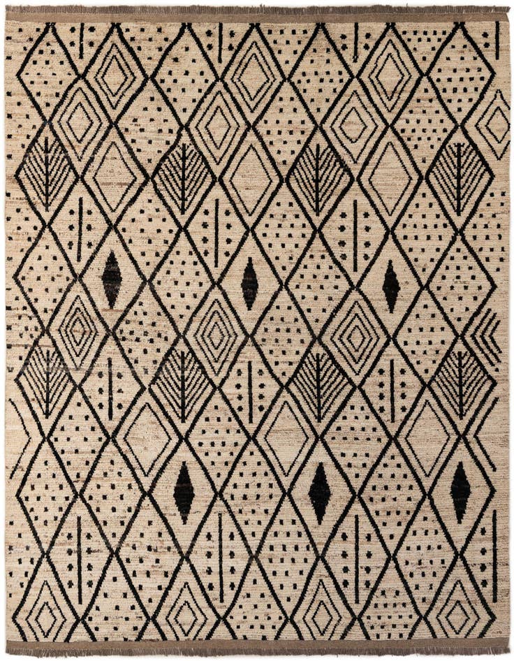 Detail image of 8' 6 x 9' 11 Hand Knotted Moroccan Wool Rug