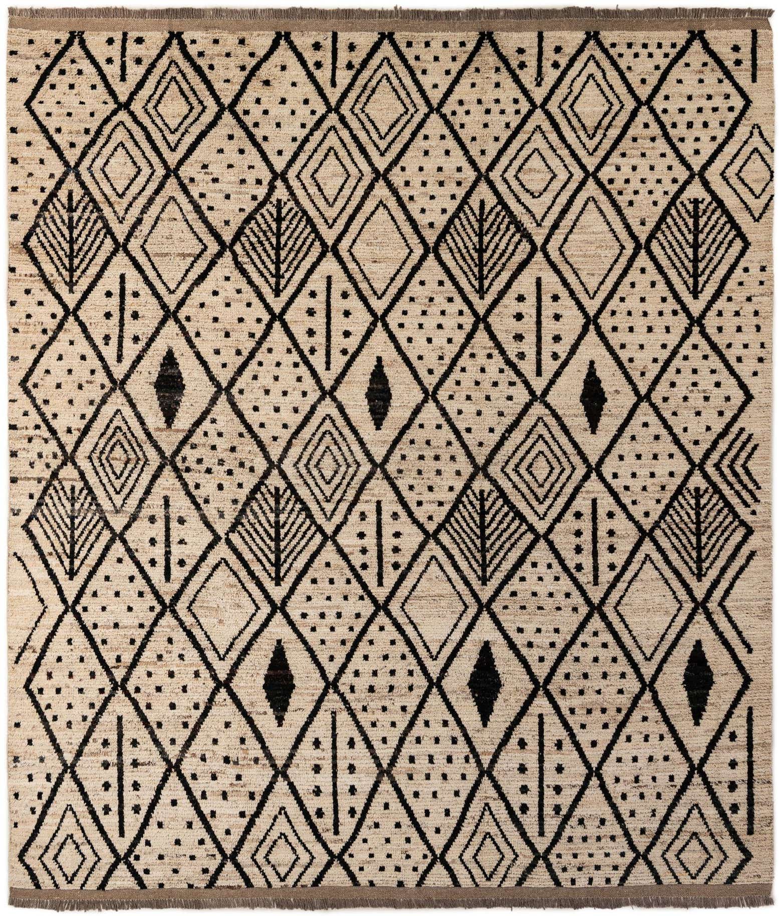 8' 6 x 9' 11 Hand Knotted Moroccan Wool Rug