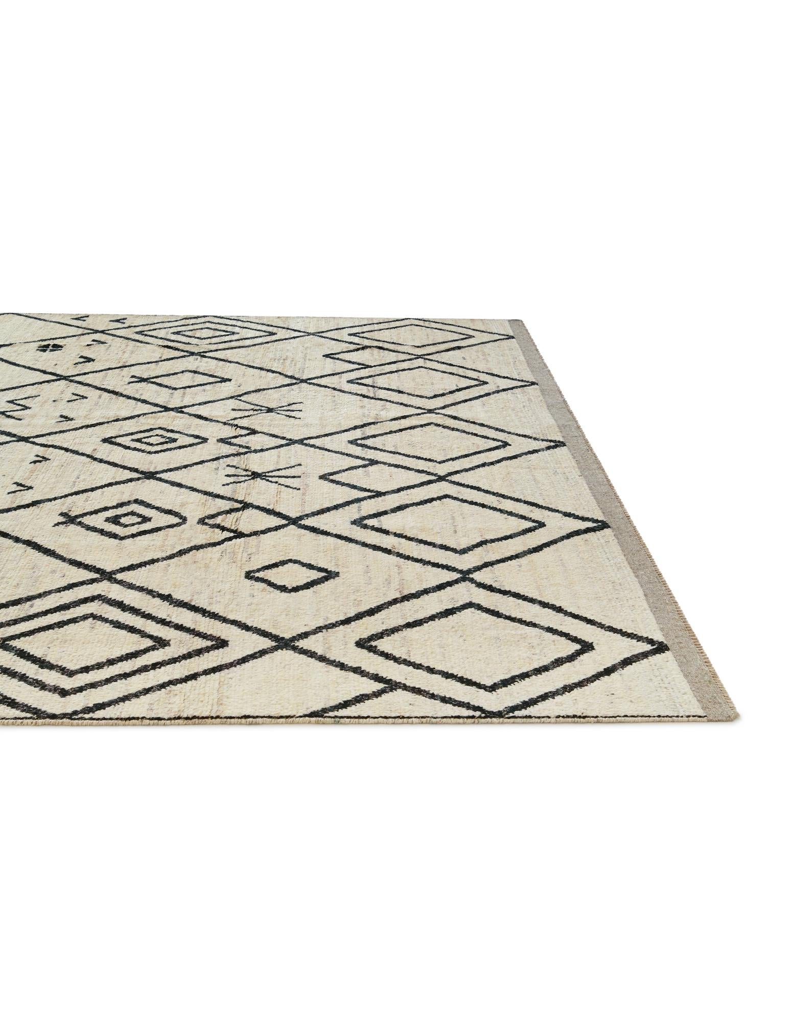 9' 4 x 11' 8 Hand Knotted Moroccan Wool Rug