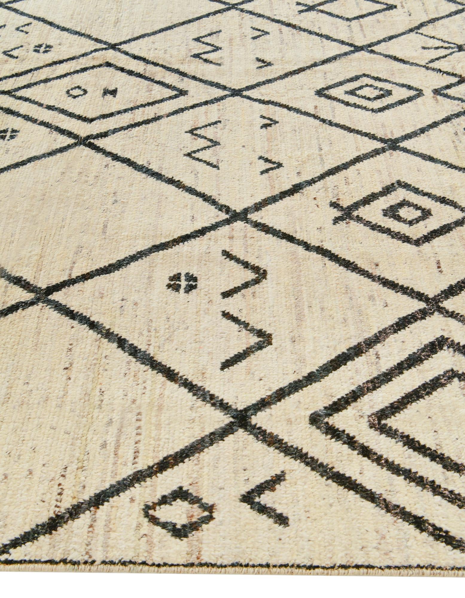 9' 4 x 11' 8 Hand Knotted Moroccan Wool Rug