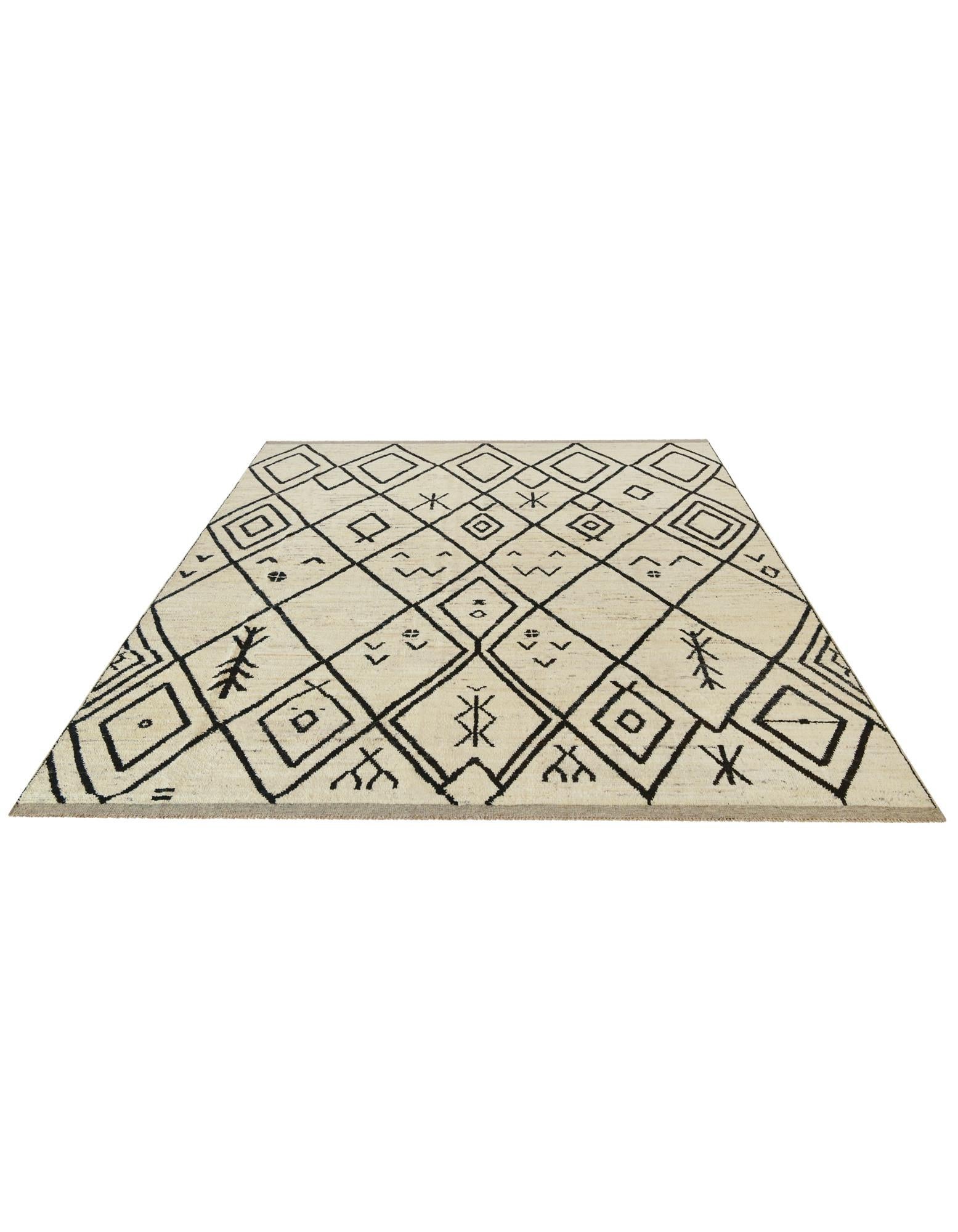 9' 4 x 11' 8 Hand Knotted Moroccan Wool Rug