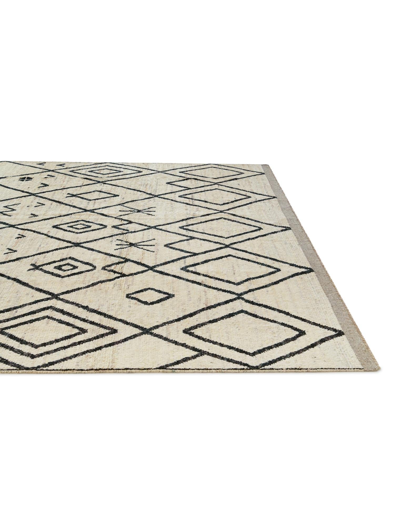 9' 4 x 11' 8 Hand Knotted Moroccan Wool Rug