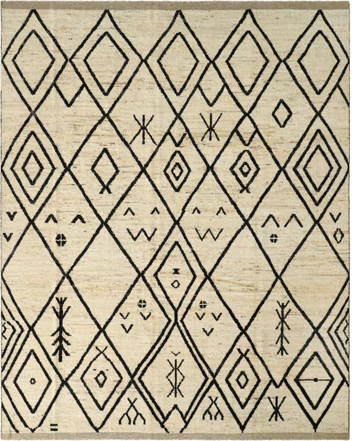 9' 4 x 11' 8 Hand Knotted Moroccan Wool Rug