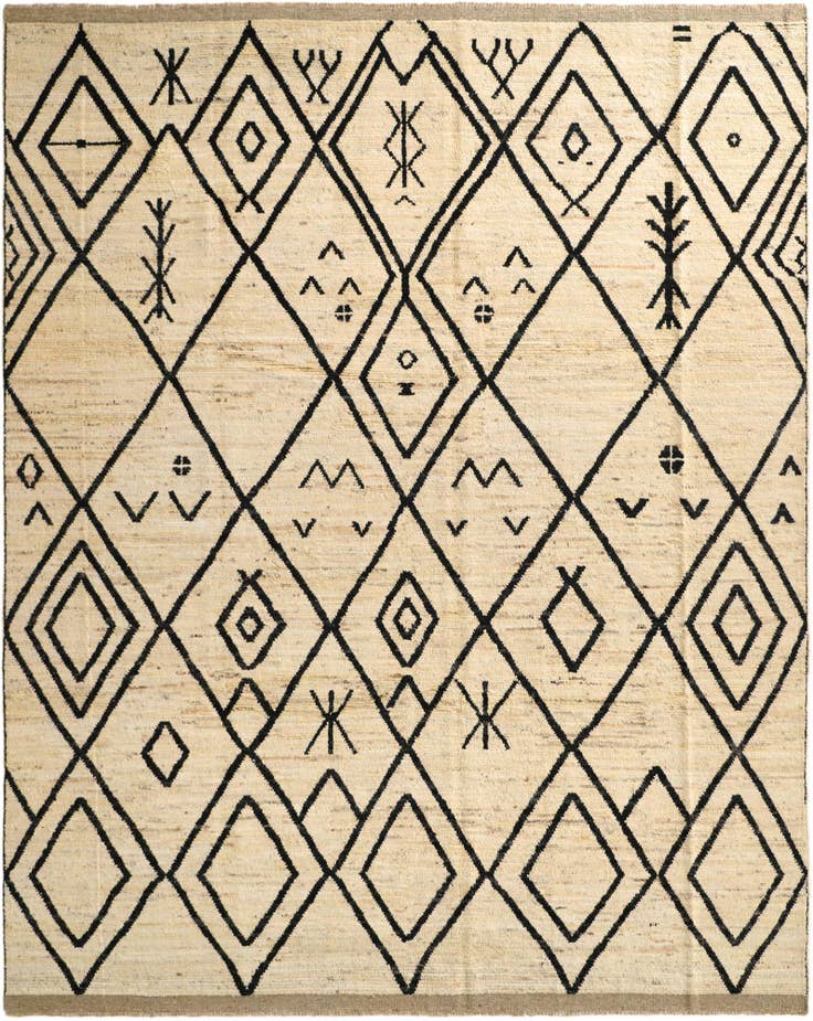 Detail image of 9' 4 x 11' 8 Hand Knotted Moroccan Wool Rug