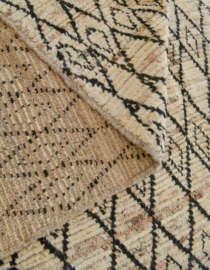 Detail image of 9' 5 x 11' 7 Hand Knotted Moroccan Wool Rug