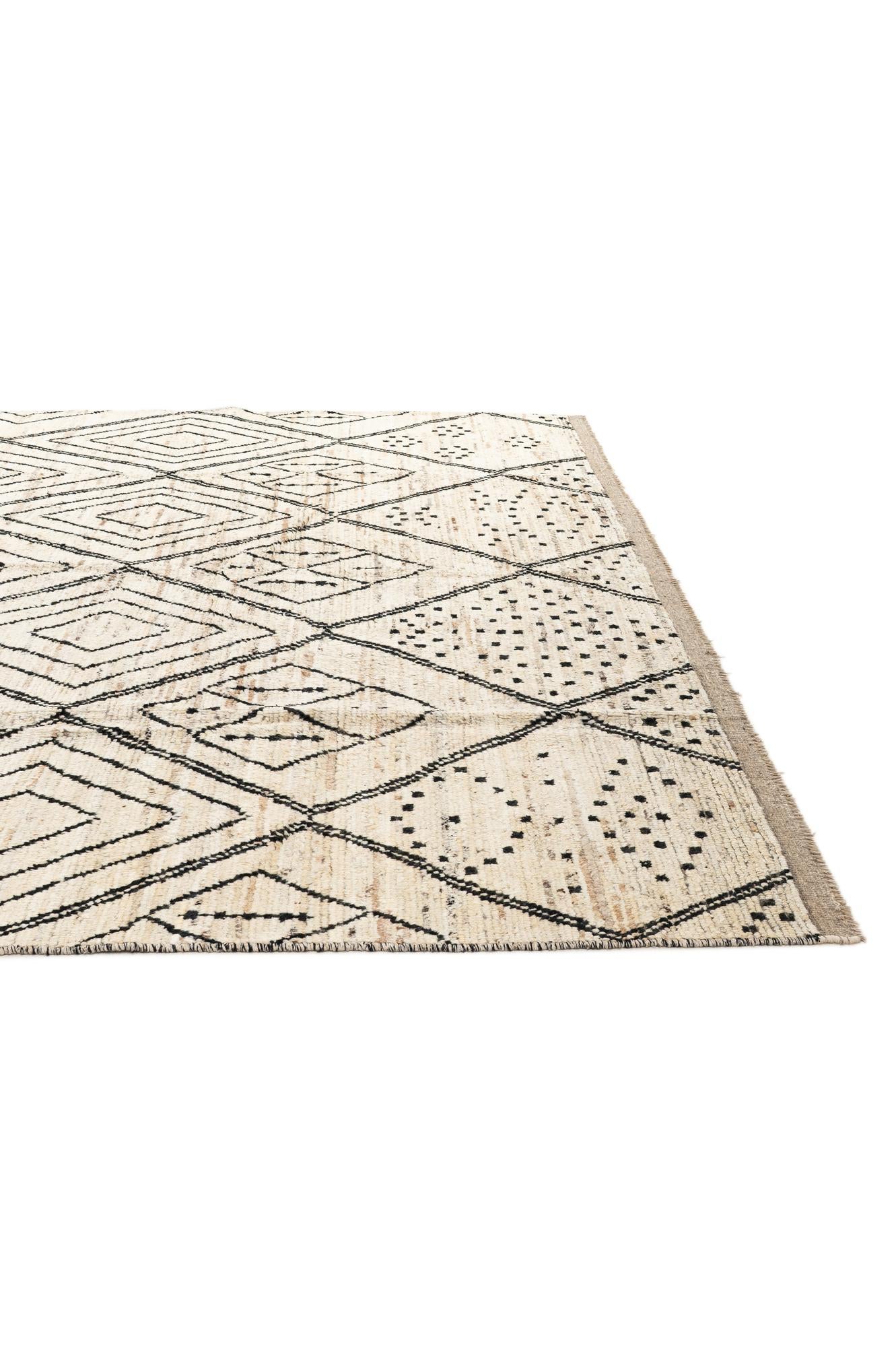 10' 5 x 14' 1 Hand Knotted Moroccan Wool Rug