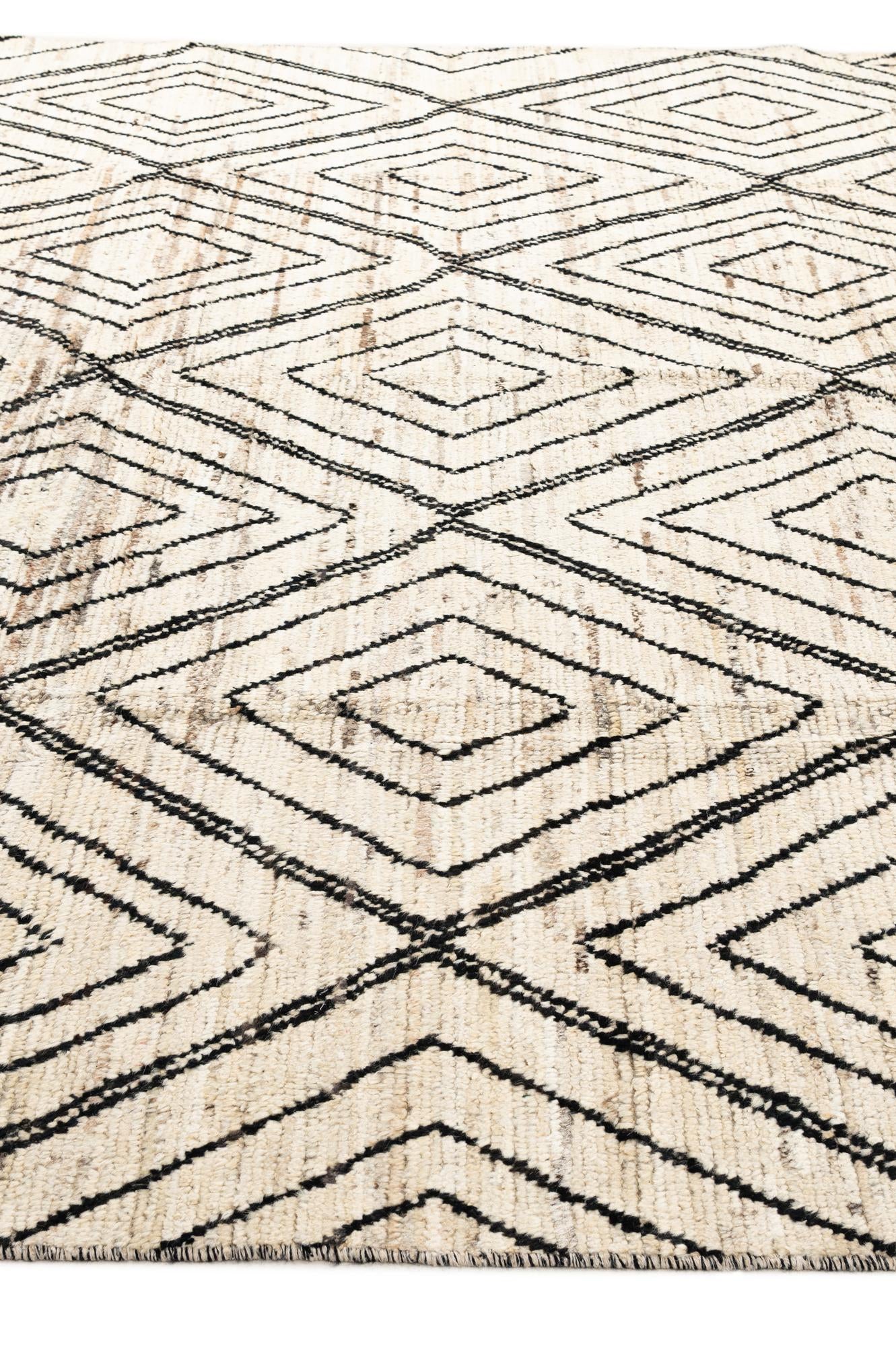 10' 5 x 14' 1 Hand Knotted Moroccan Wool Rug