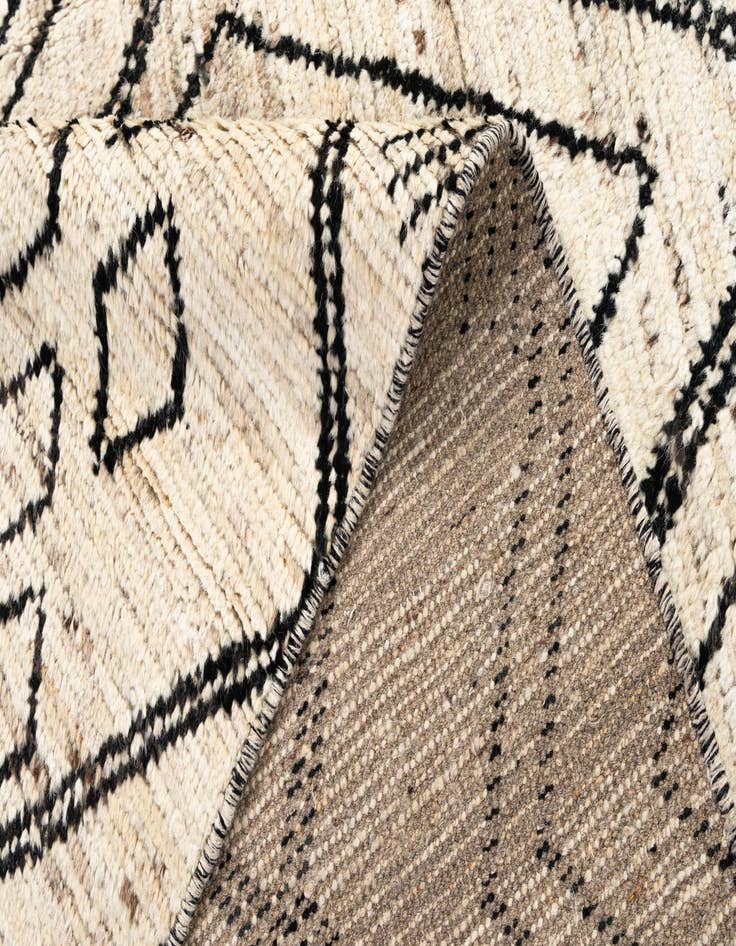 Detail image of 10' 5 x 14' 1  Hand Knotted Moroccan Wool Rug