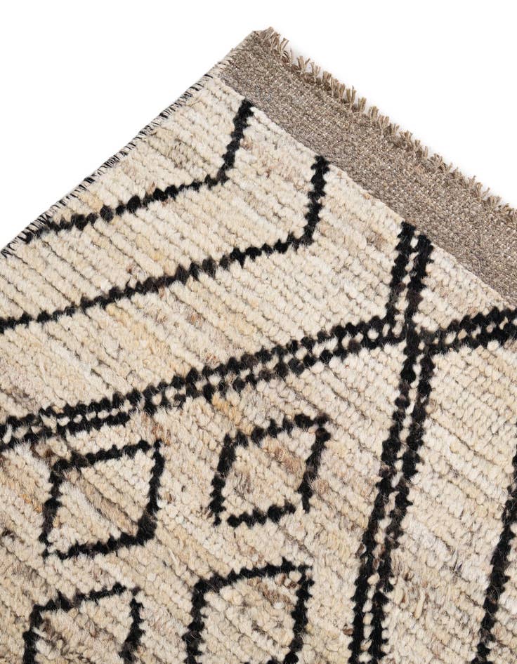 Detail image of 10' 5 x 14' 1  Hand Knotted Moroccan Wool Rug