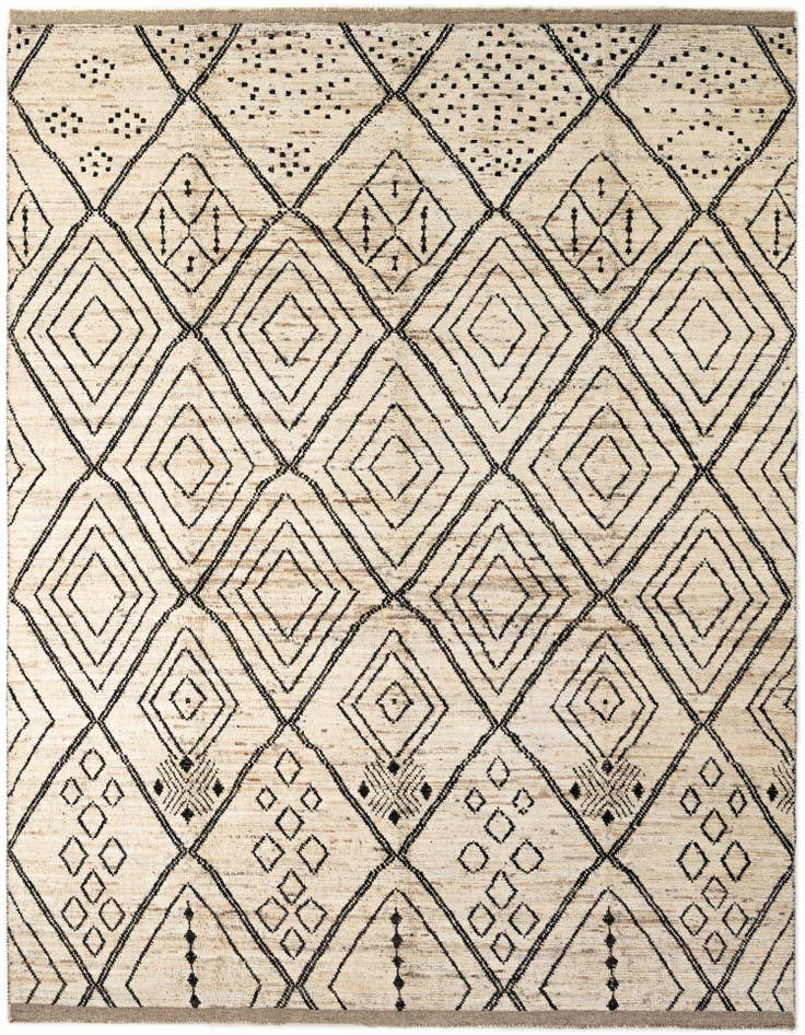 Detail image of 10' 5 x 14' 1 Hand Knotted Moroccan Wool Rug