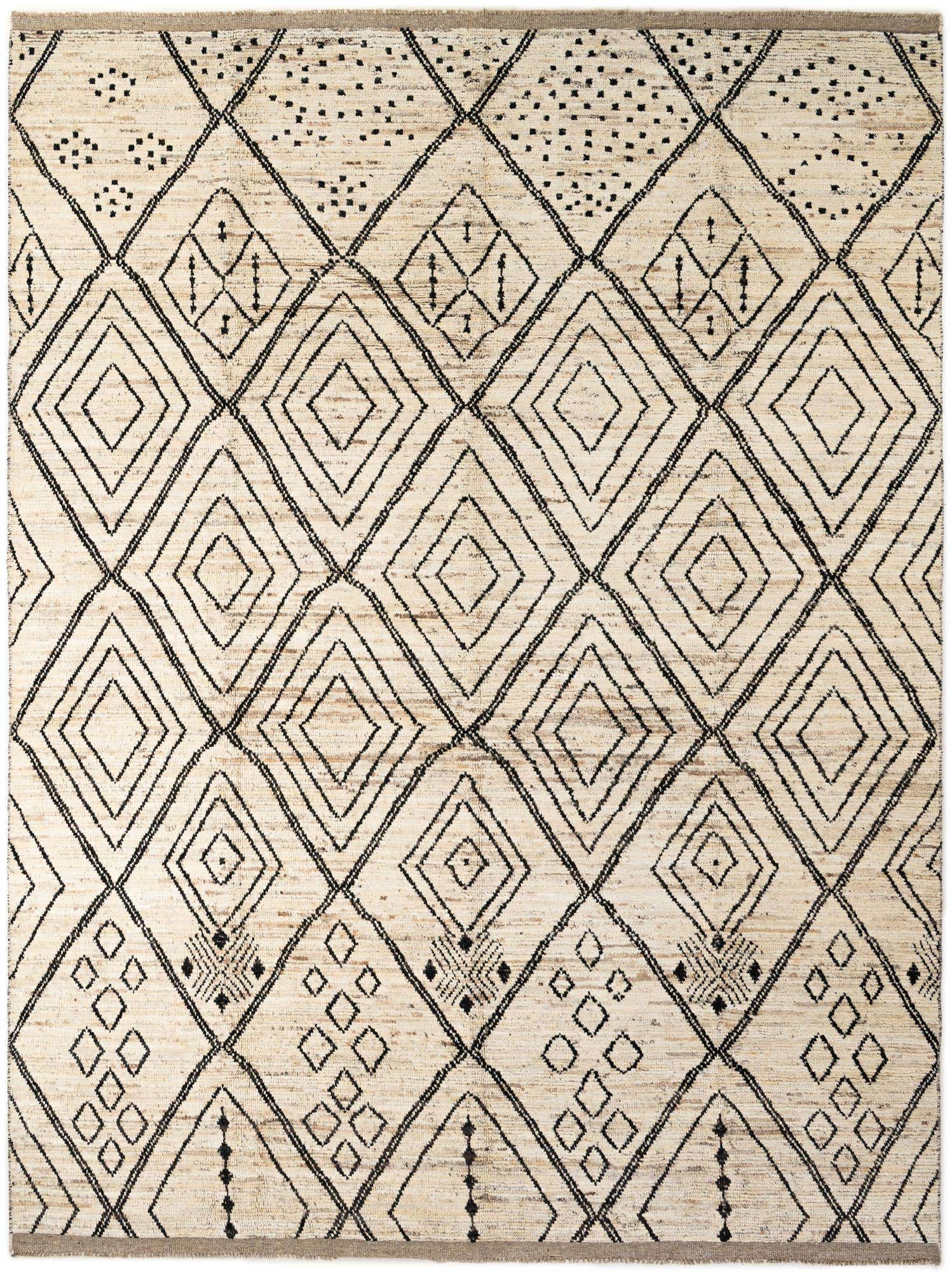 10' 5 x 14' 1 Hand Knotted Moroccan Wool Rug
