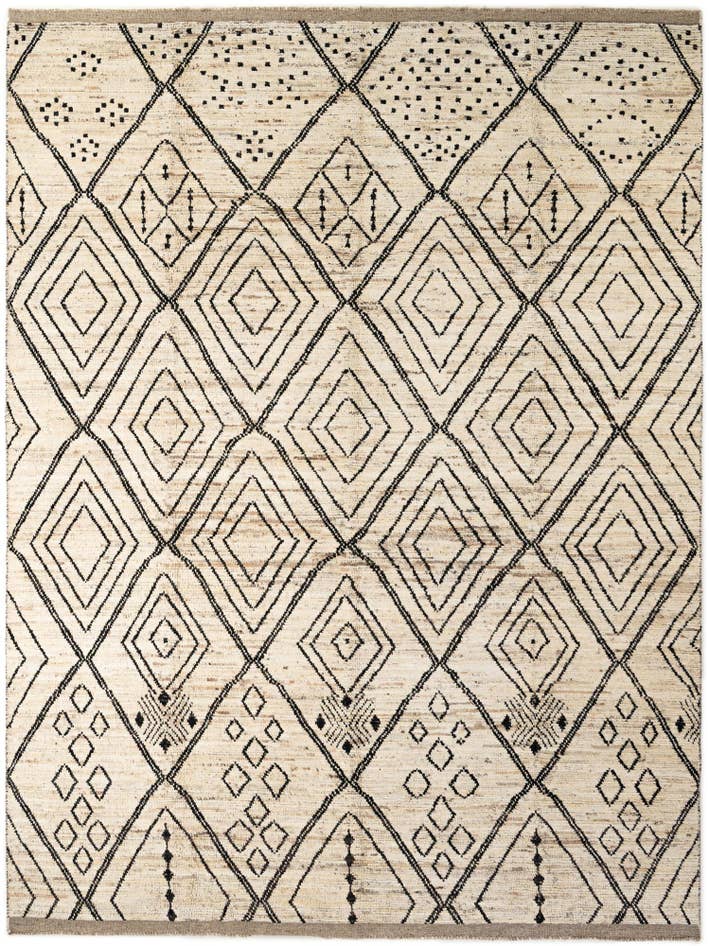 Detail image of 10' 5 x 14' 1 Hand Knotted Moroccan Wool Rug