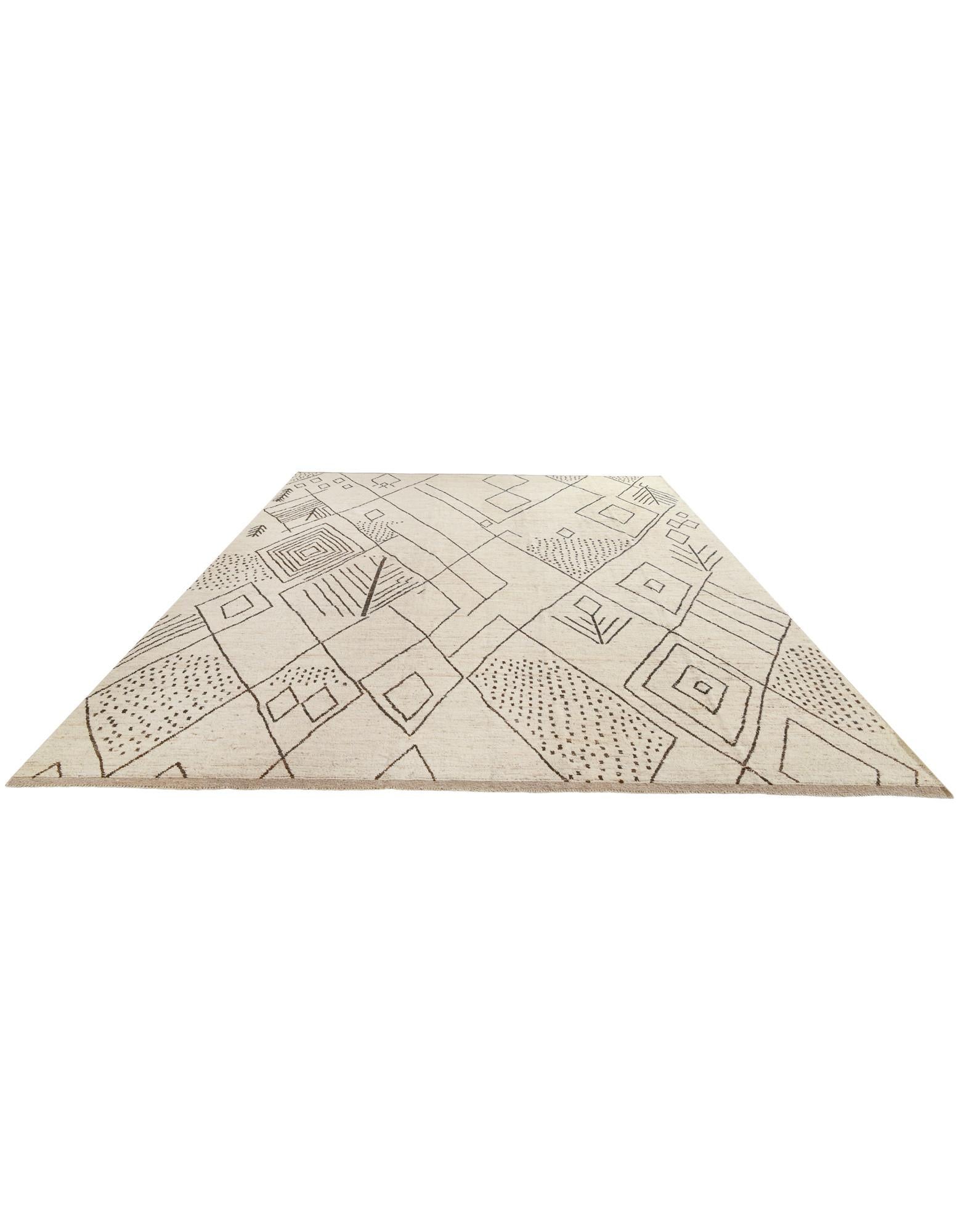 13' 4 x 19' 6 Hand Knotted Moroccan Wool Rug