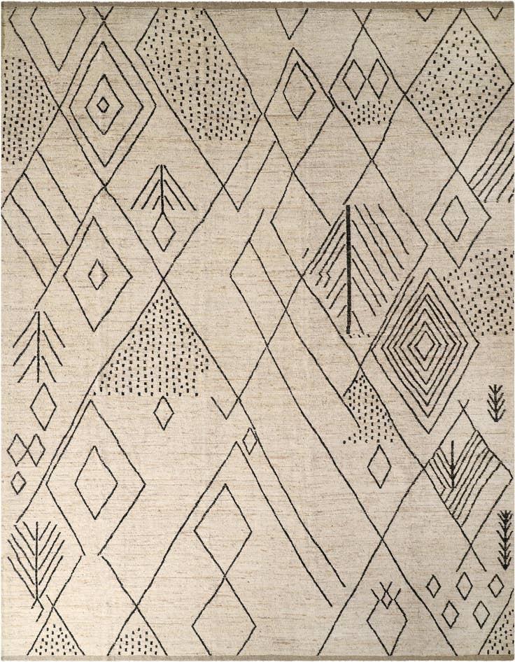 Detail image of 13' 4 x 19' 6 Hand Knotted Moroccan Wool Rug