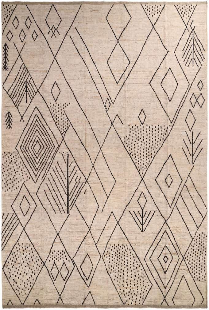 13' 4 x 19' 6 Hand Knotted Moroccan Wool Rug