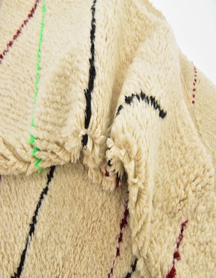 Detail image of 6' 7 x 10'  Hand Knotted Moroccan Wool Rug