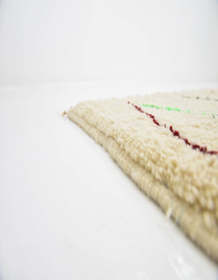 Detail image of 6' 7 x 10'  Hand Knotted Moroccan Wool Rug