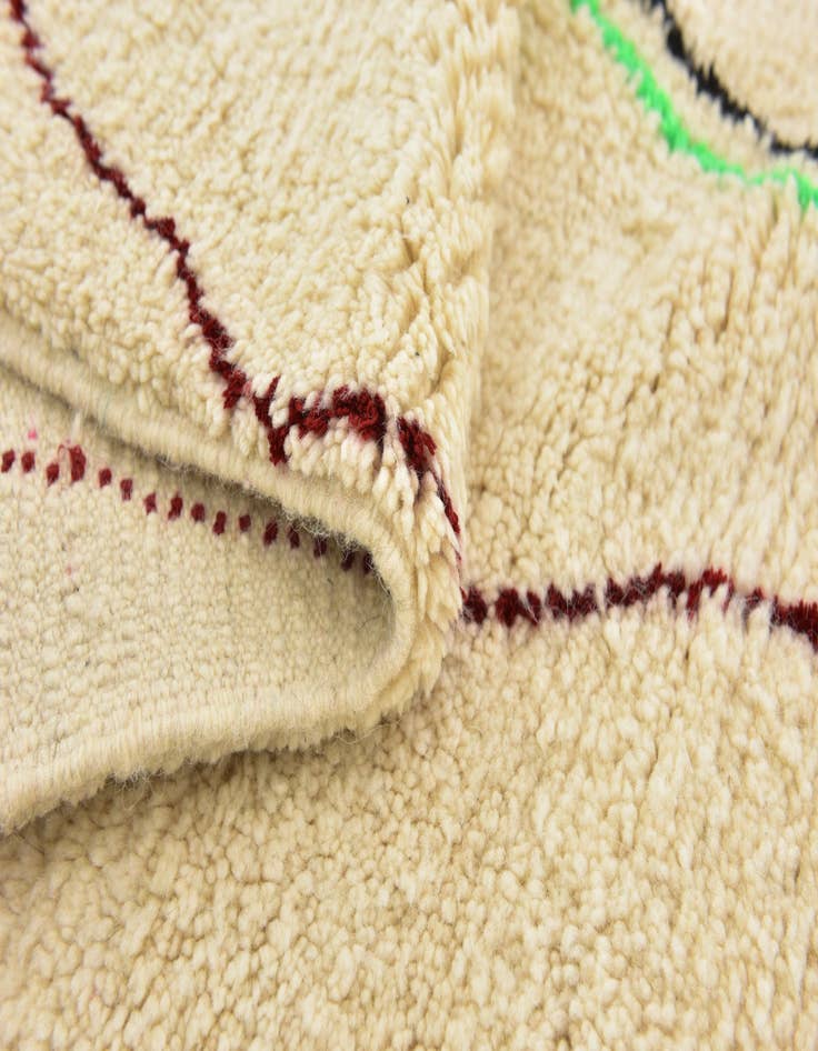 Detail image of 6' 7 x 10'  Hand Knotted Moroccan Wool Rug