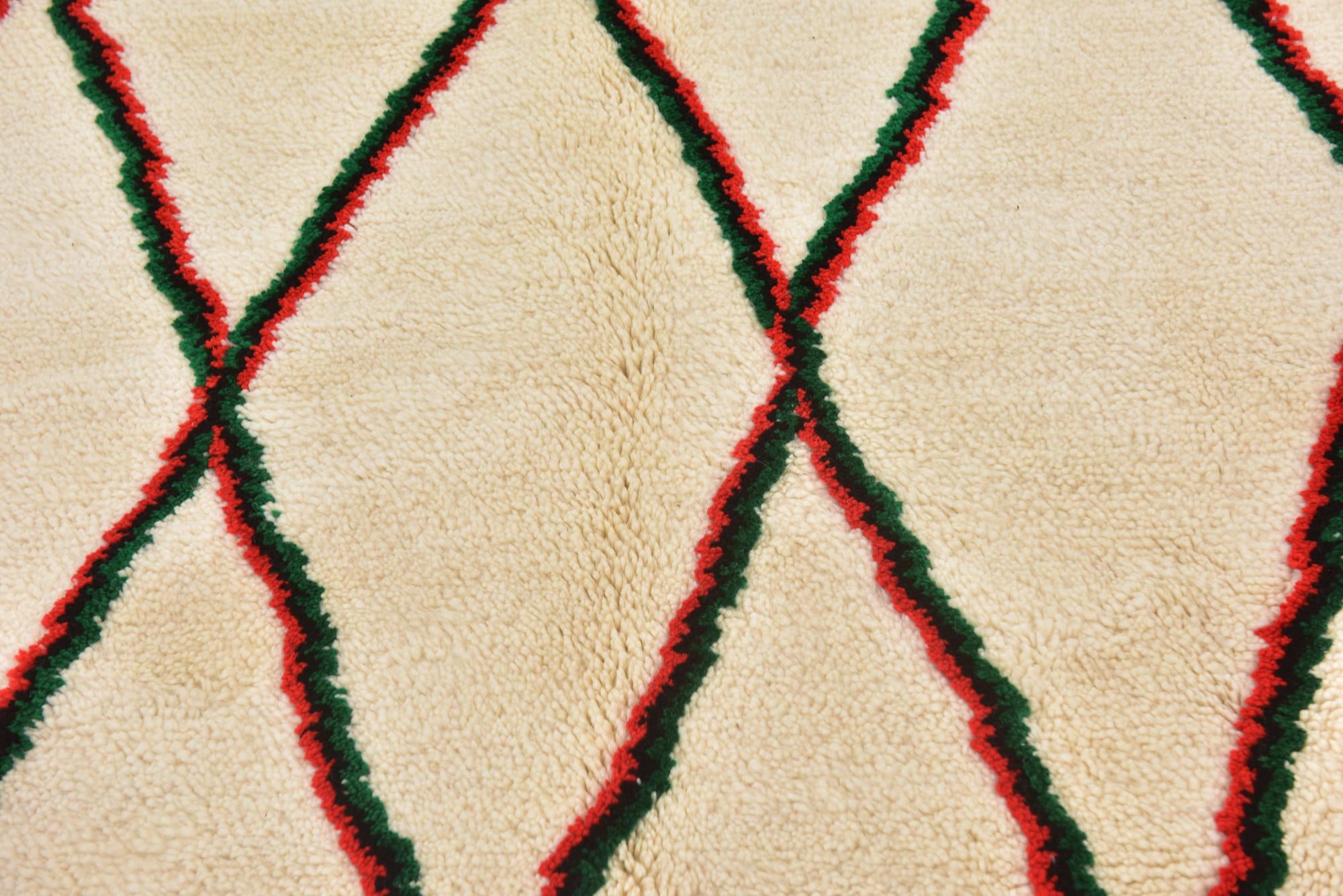 5' 2 x 8' 6 Hand Knotted Moroccan Wool Rug