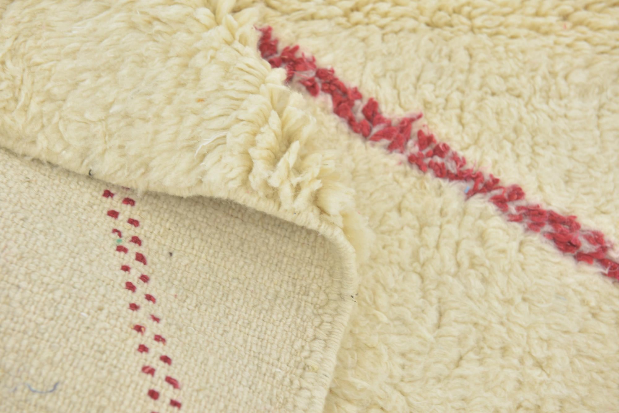 3' 4 x 4' 7 Hand Knotted Moroccan Wool Rug