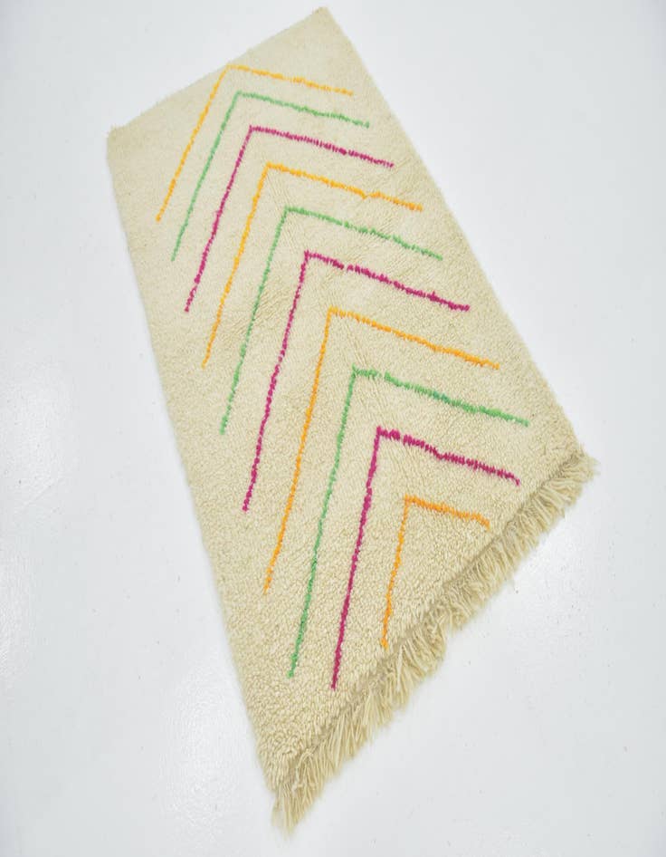 Detail image of 3' 9 x 5' 8  Hand Knotted Moroccan Wool Rug