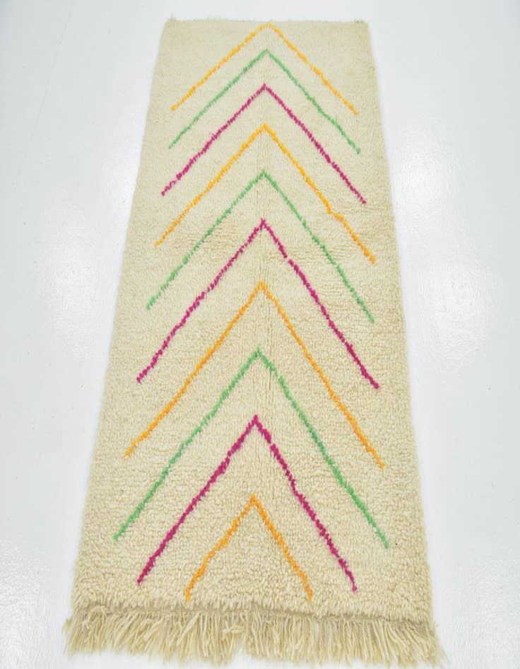 Detail image of 3' 9 x 5' 8  Hand Knotted Moroccan Wool Rug