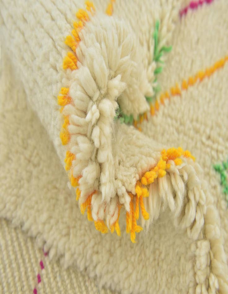 Detail image of 3' 9 x 5' 8  Hand Knotted Moroccan Wool Rug