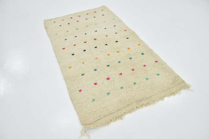 3' 8 x 6' 7 Hand Knotted Moroccan Wool Rug