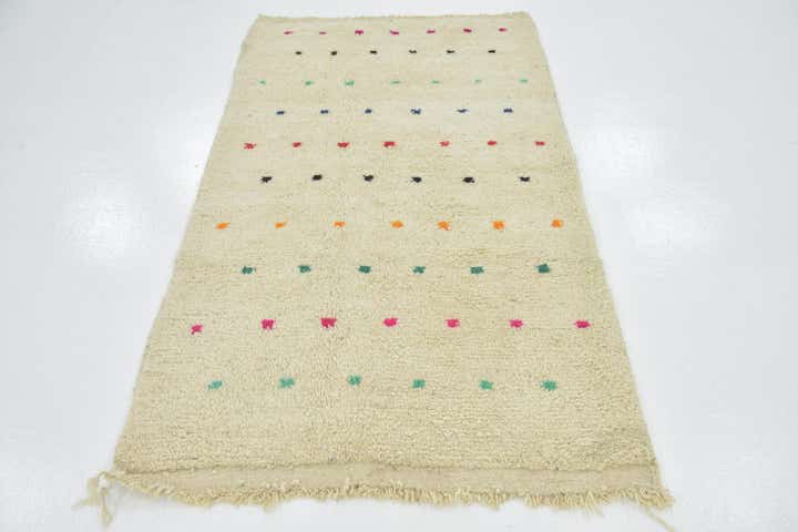 3' 8 x 6' 7 Hand Knotted Moroccan Wool Rug