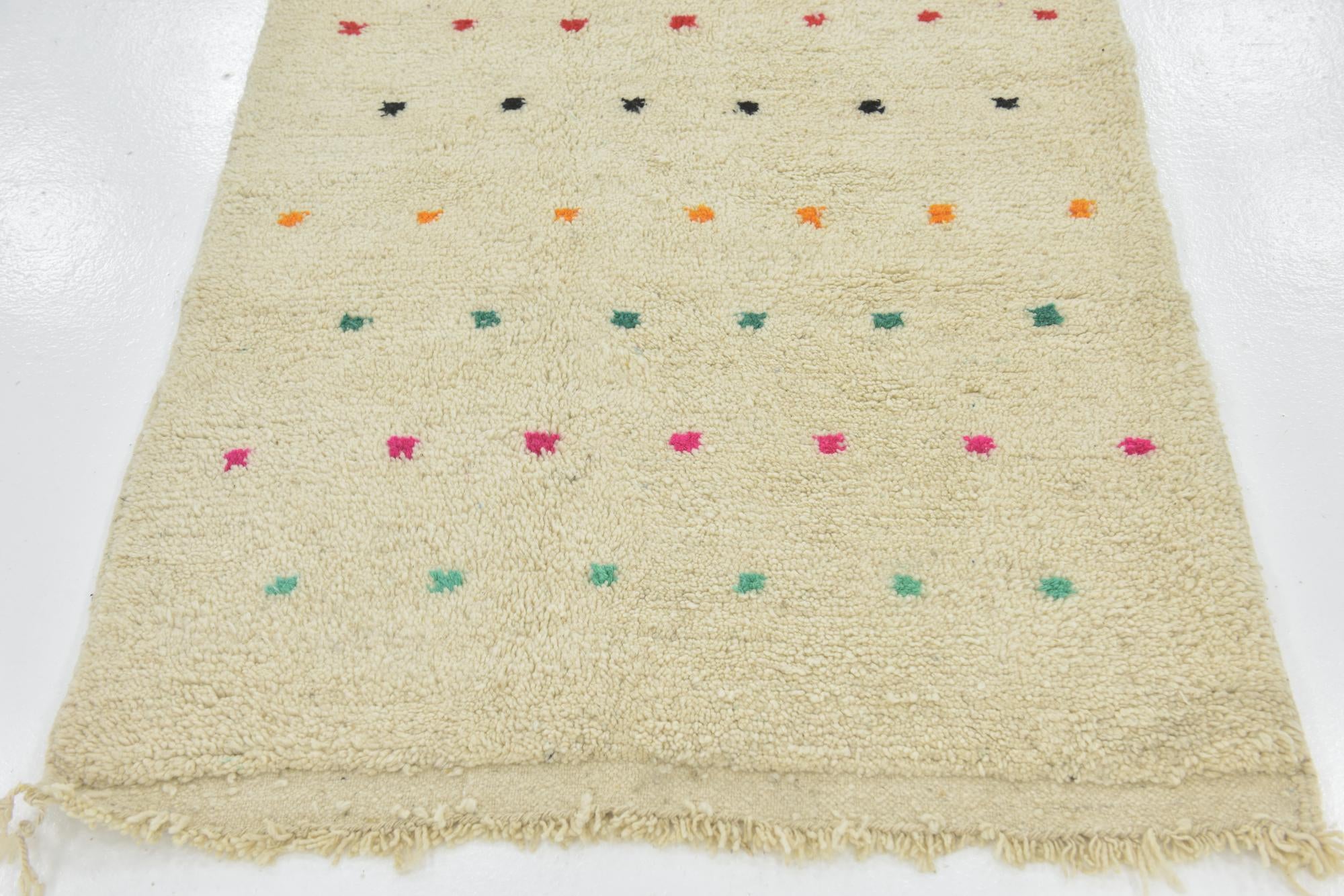 3' 8 x 6' 7 Hand Knotted Moroccan Wool Rug
