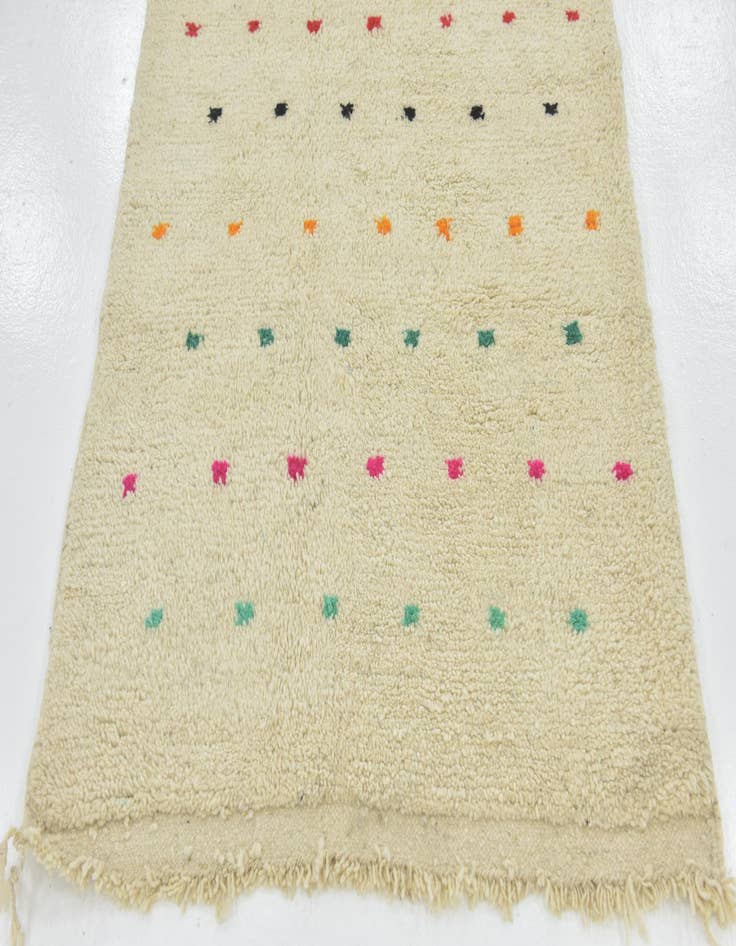 Detail image of 3' 8 x 6' 7  Hand Knotted Moroccan Wool Rug