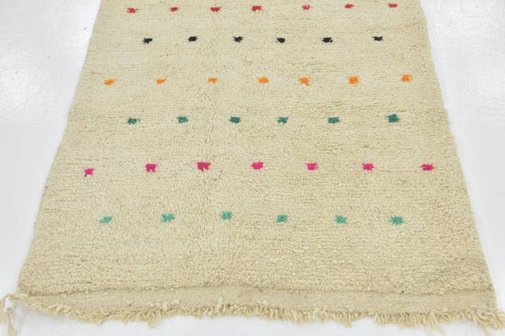Detail image of 3' 8 x 6' 7 Hand Knotted Moroccan Wool Rug