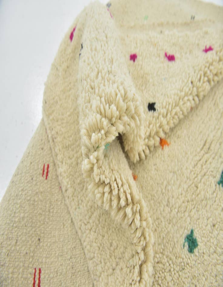 Detail image of 3' 8 x 6' 7  Hand Knotted Moroccan Wool Rug