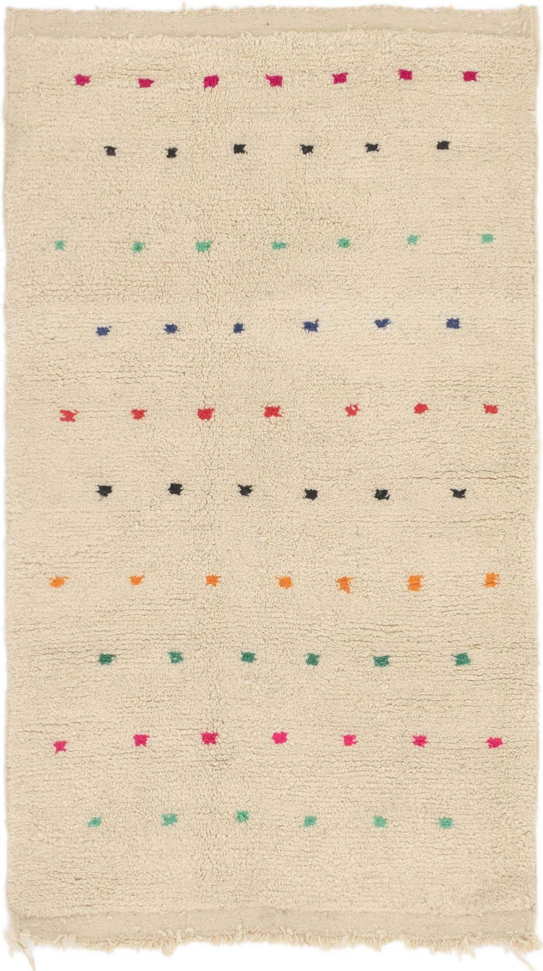 3' 8 x 6' 7 Hand Knotted Moroccan Wool Rug