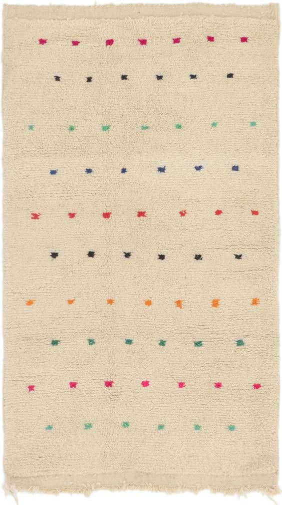 3' 8 x 6' 7 Hand Knotted Moroccan Wool Rug