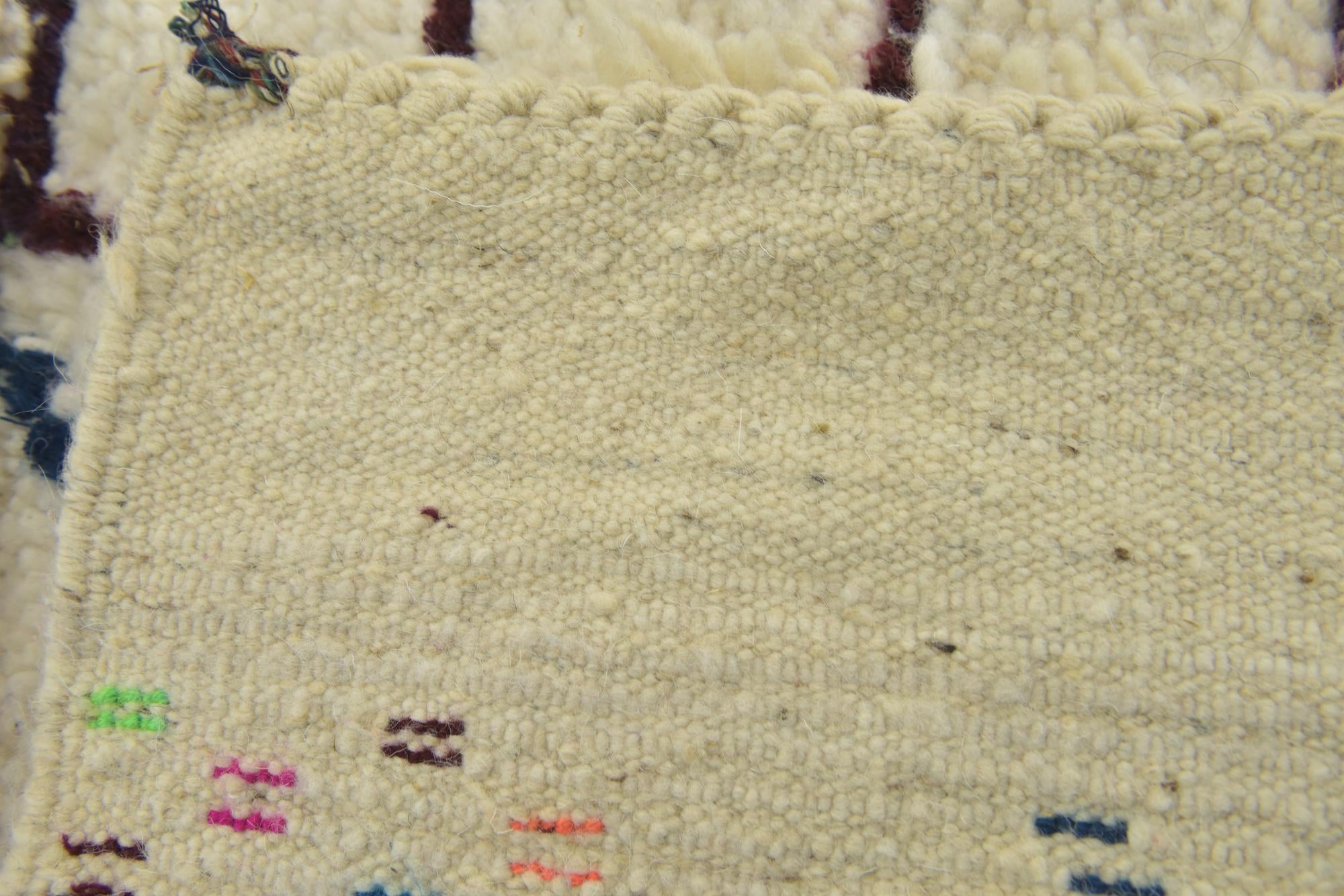 4' 6 x 6' 2 Hand Knotted Moroccan Wool Rug