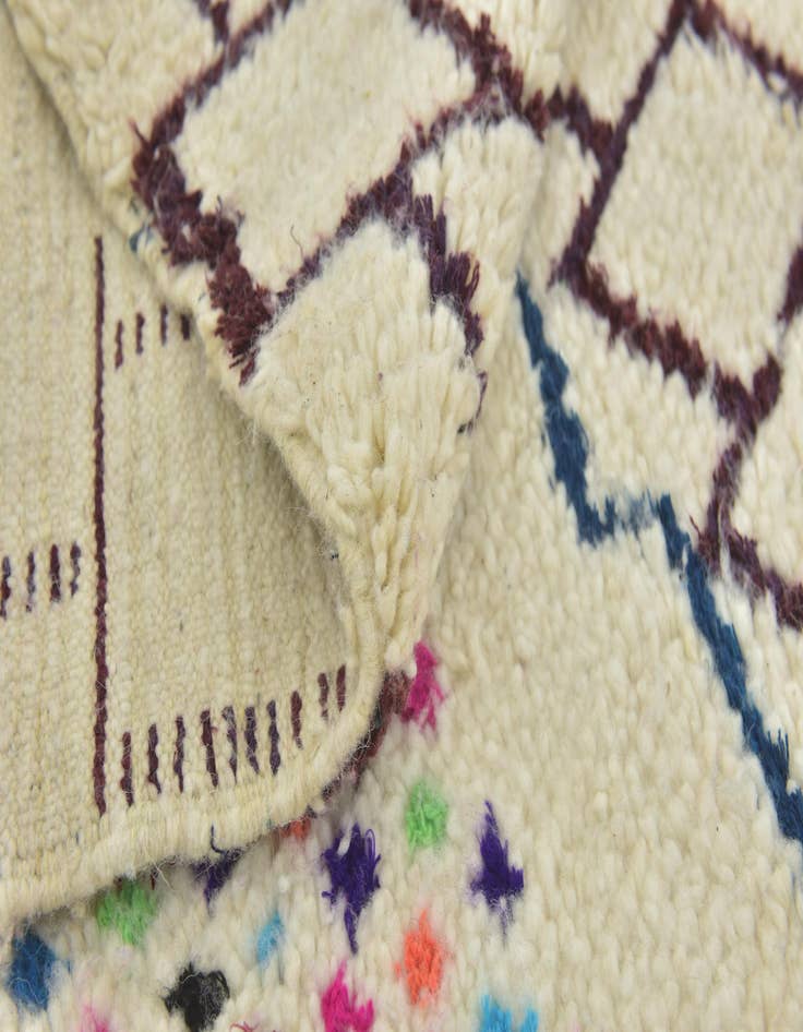 Detail image of 4' 6 x 6' 2  Hand Knotted Moroccan Wool Rug