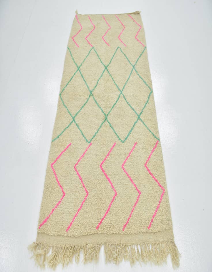 Detail image of 3' 10 x 6' 9 Hand Knotted Moroccan Wool Rug