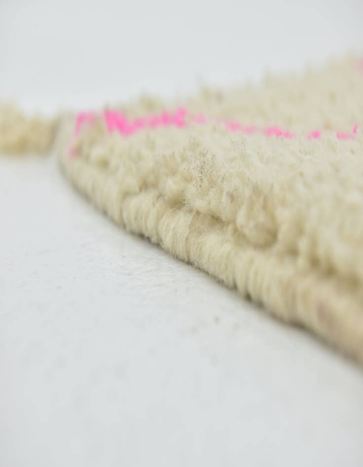 Detail image of 3' 10 x 6' 9 Hand Knotted Moroccan Wool Rug