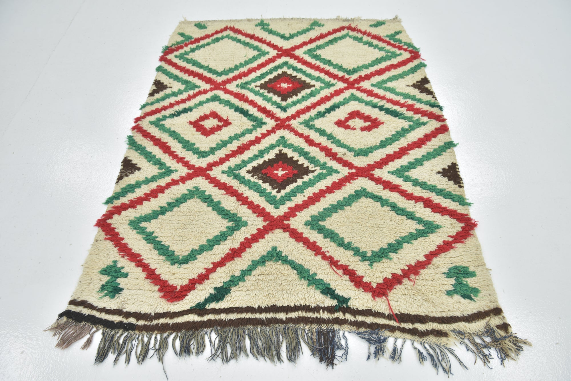4' 4 x 5' 9 Hand Knotted Moroccan Wool Rug