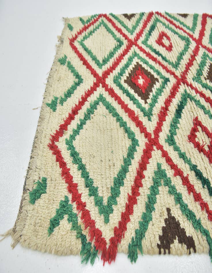 Detail image of 4' 4 x 5' 9  Hand Knotted Moroccan Wool Rug