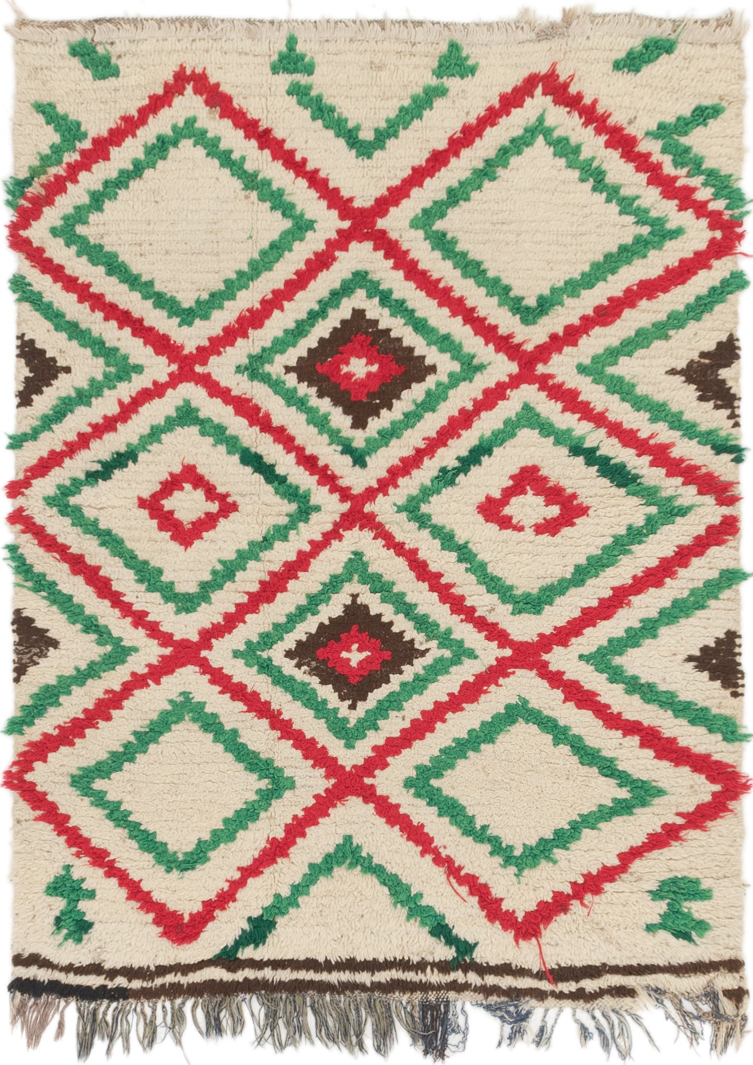 4' 4 x 5' 9 Hand Knotted Moroccan Wool Rug
