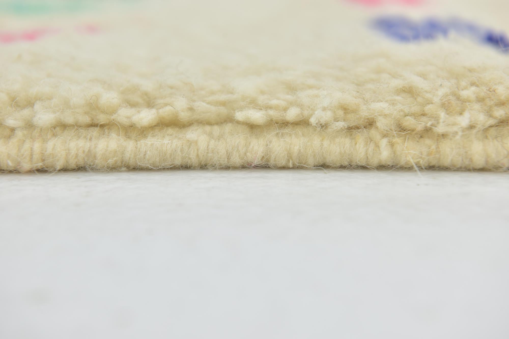 4' 3 x 6' Hand Knotted Moroccan Wool Rug
