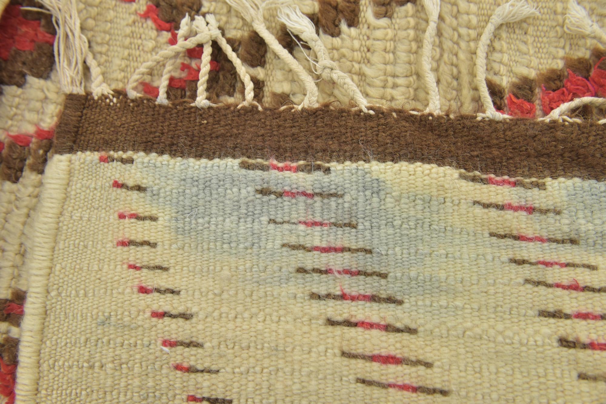 4' 5 x 6' Hand Knotted Moroccan Wool Rug