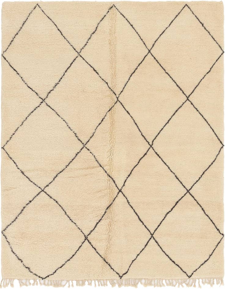 Detail image of 7' x 10' Hand Knotted Moroccan Wool Rug